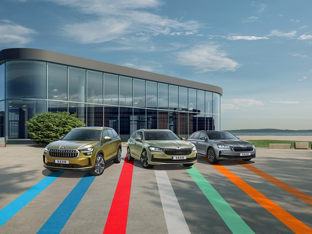 Verschiedene Skoda Modelle in einer Range