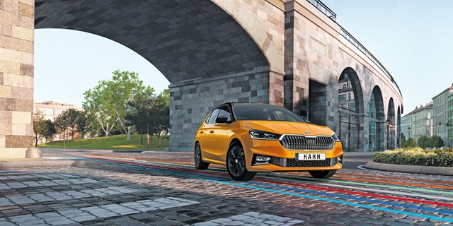Der Škoda Fabia Essence in Fahrt
