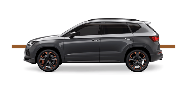 Modellfreisteller des CUPRA Ateca in Seitenansicht 