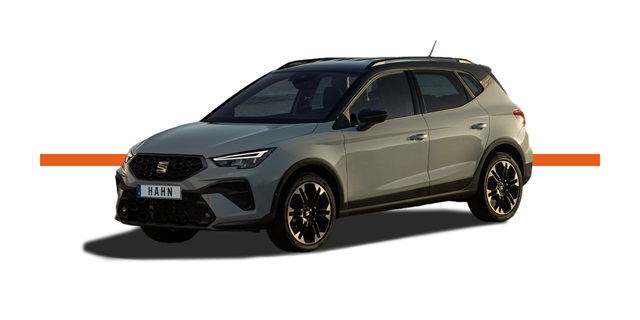 Modellfreisteller des SEAT Arona in Seitenansicht 