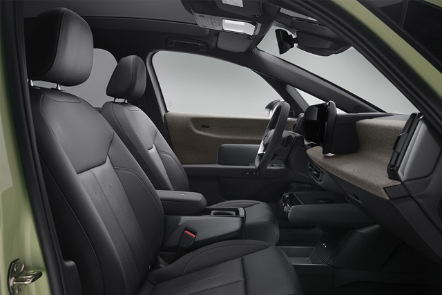 Innenraum des hellgrünen Audi A2 e-tron