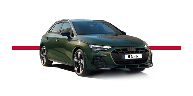 Modellfreisteller des Audi A3 in Seitenansicht 