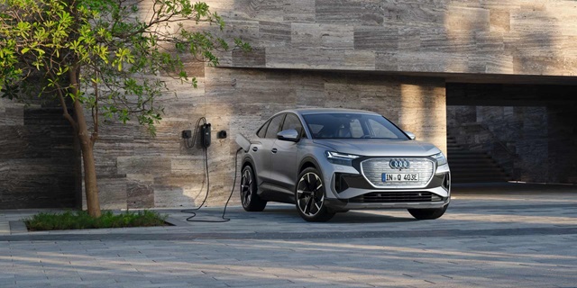 Audi Q4 Sportback e-tron Seitenansicht