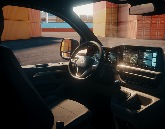 Das digitale Cockpit des neuen Transporters von Volkswagen Nutzfahrzeuge