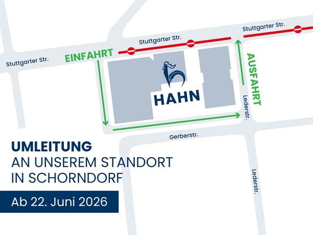 Umleitung VW Hahn Schorndorf