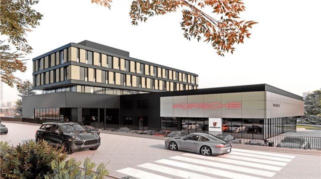 Rendering Porsche Approved & Service Zentrum Waiblingen